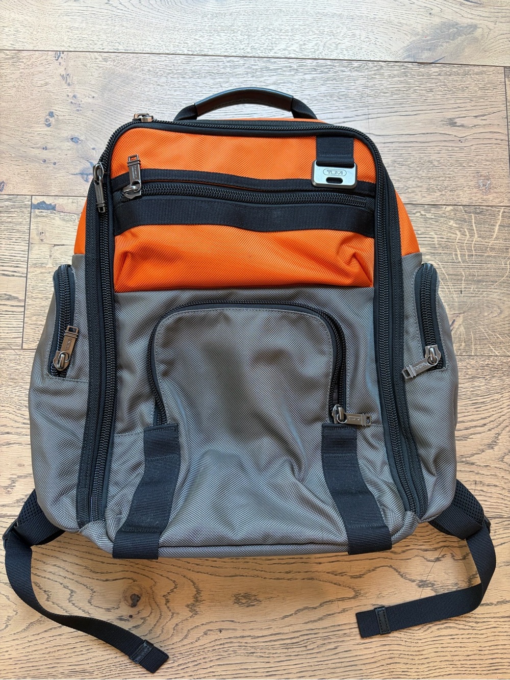 Tumi Orange and Gray Travel Backpack - Picture 2 of 6